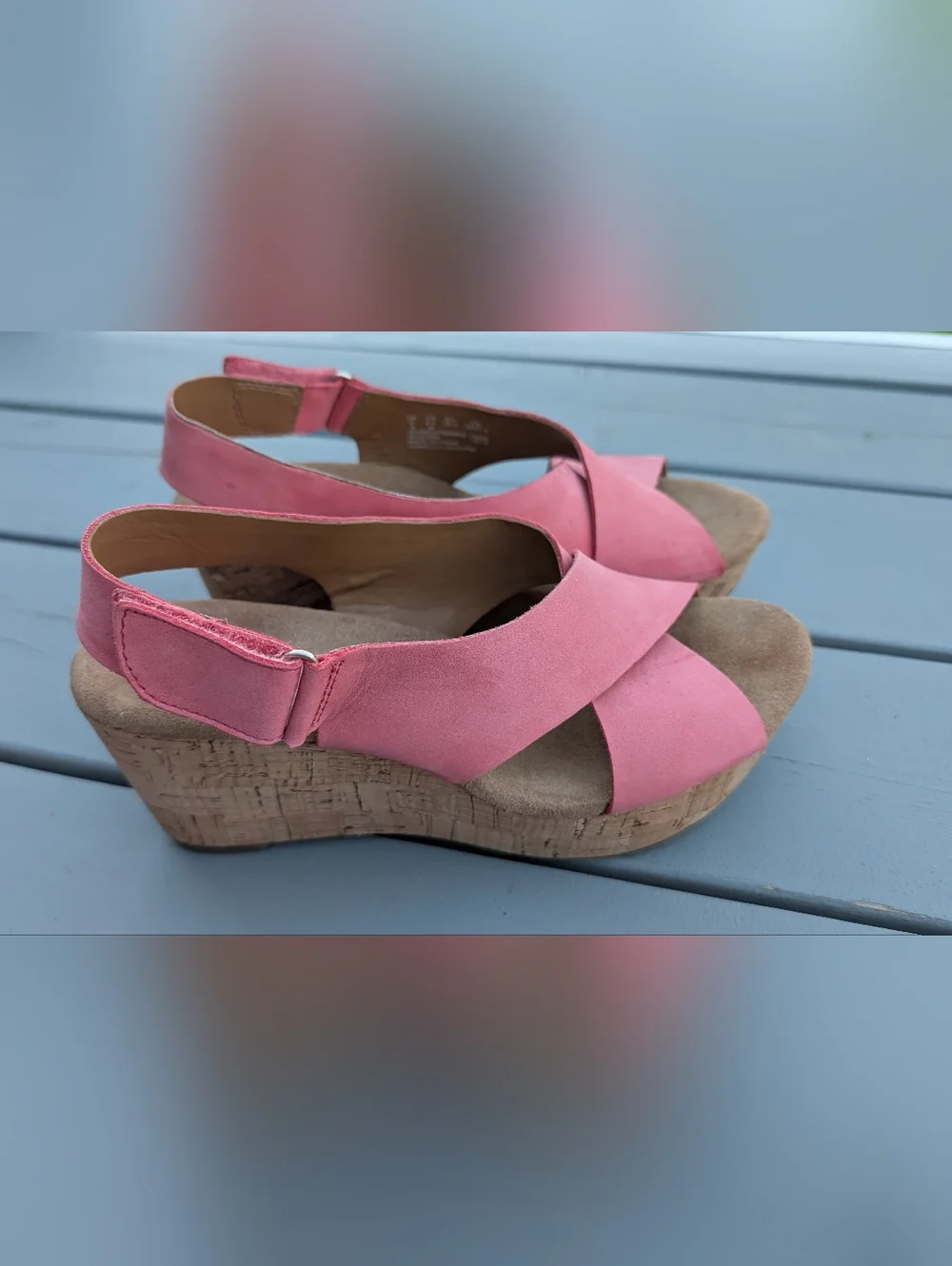 Clarks Women’s Pink Slingback SandaL Sz 8.5
